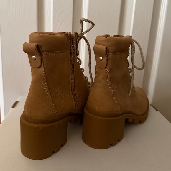 Madden Girl Tan Lace-Up Ankle Boots - Picture 3 of 4